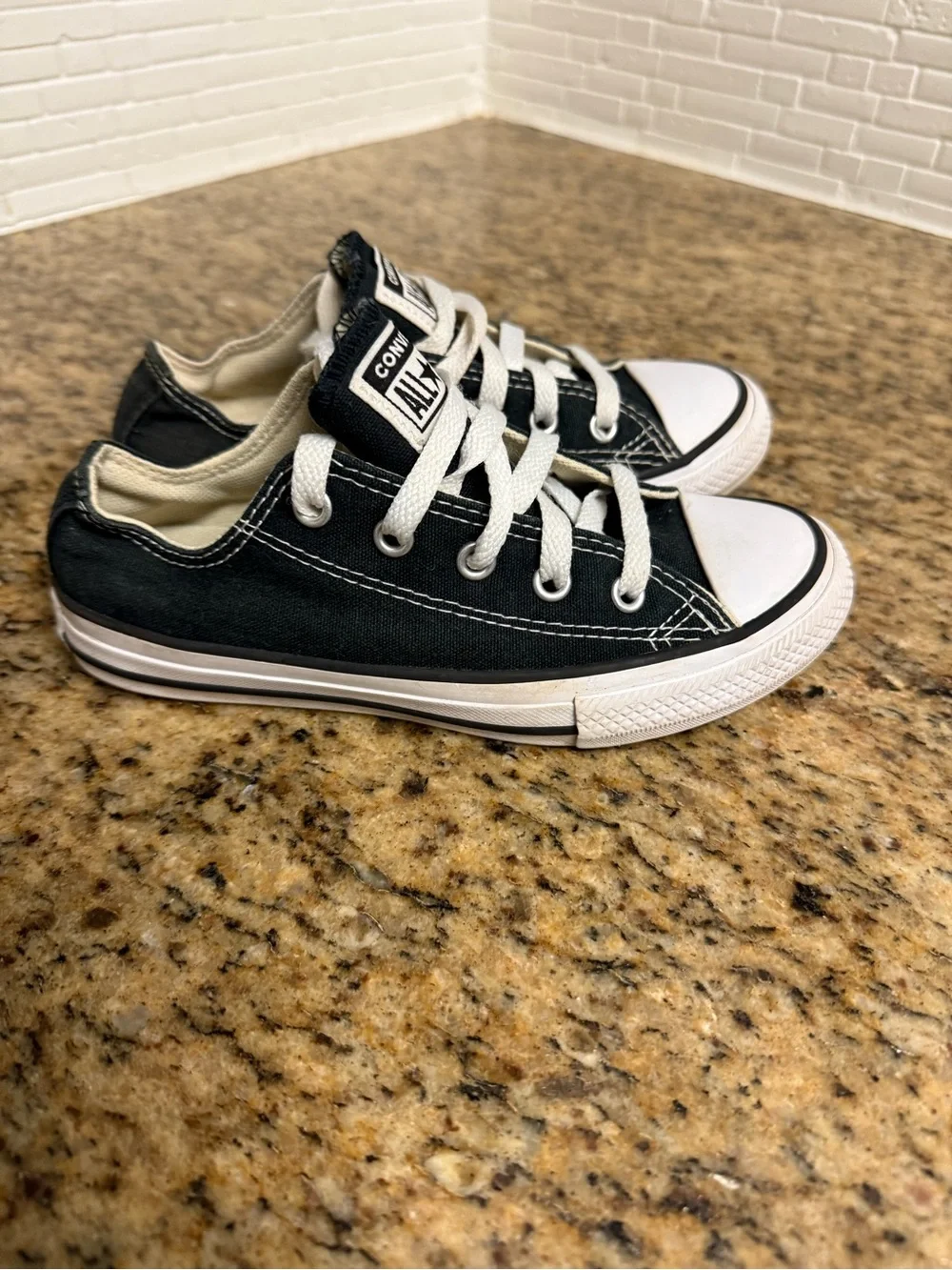 Converse Chuck Taylor CTAS Shoreline Black White Preschool PS Size 13C Used